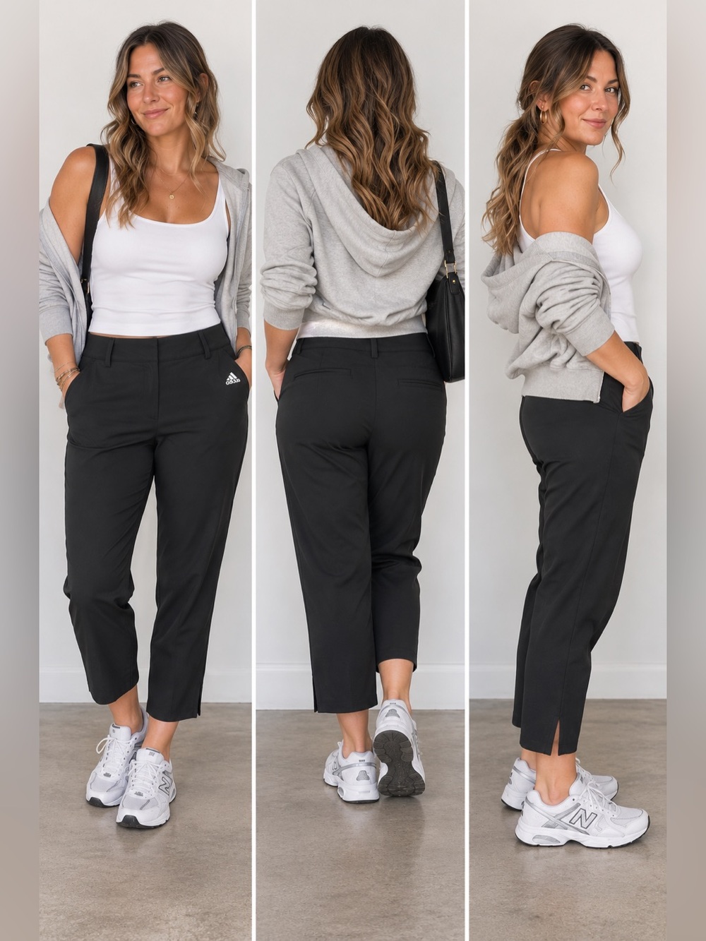 Adidas Adizero Golf Pants Womens 10 Black Cropped Stretch Performance